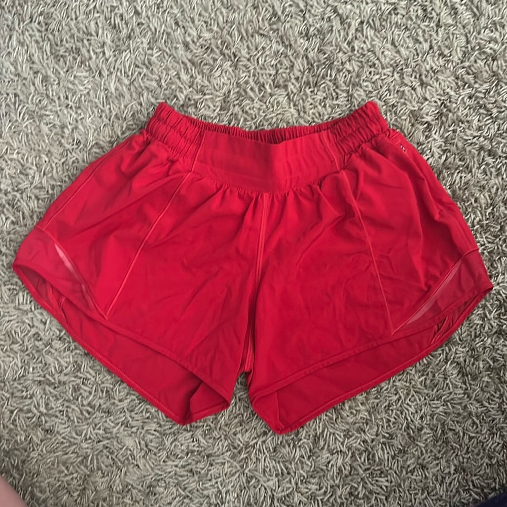 Lululemon Red Hotty Hot Shorts